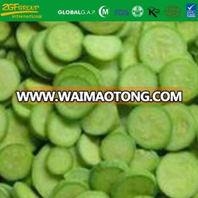 IQF frozen green skin zucchini sliced