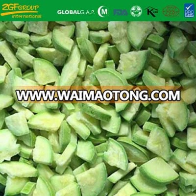 IQF frozen crinkle cross cut slices zucchini