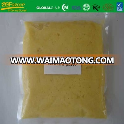 IQF frozen banana puree and pulp