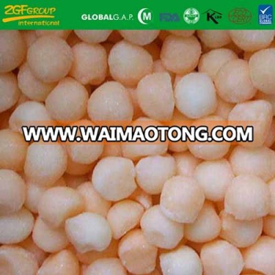 IQF frozen yellow cantaloupe melon ball