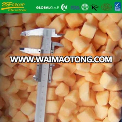 IQF frozen yellow cantaloupe melon diced