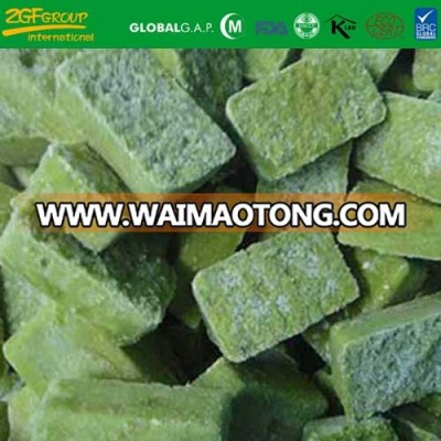 IQF frozen mashed green chili puree tablet