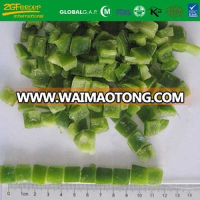 IQF freeze exporter of diced 10mm green pepper carton packing brc