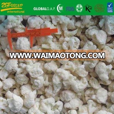 deep frozen white cauliflower 30-50mm carton bulk packing