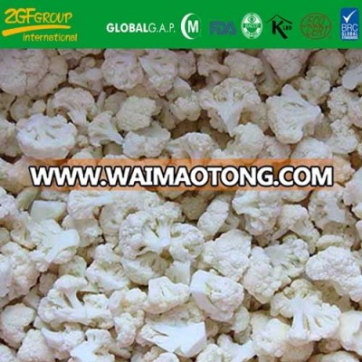 deep frozen white cauliflower 40-60mm carton bulk packing