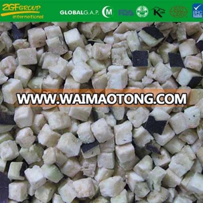 frozen purple eggplant diced